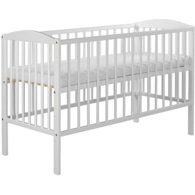 Klups Drevená postieľka pre bábätko RADEK II, 120 × 60, biela Klups Drevená postieľka pre bábätko RADEK II, 120 × 60, biela