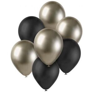 GoDan Súprava latexových balónikov – chrómovaná prosecco, čierna 7 ks – 30 cm GoDan Súprava latexových balónikov – chrómovaná prosecco, čierna 7 ks – 30 cm