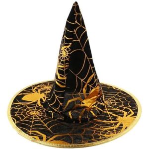 GoDan Klobúk Čarodejnica – Čarodejník – Zlatá potlač – Halloween – 32 cm GoDan Klobúk Čarodejnica – Čarodejník – Zlatá potlač – Halloween – 32 cm