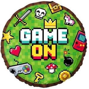 GoDan Balónik fóliový game on – pixel – minecraft – 45 cm GoDan Balónik fóliový game on – pixel – minecraft – 45 cm