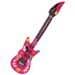 Funnyfashn Nafukovacia gitara hippie – hipís – 60. roky – 105 cm Funnyfashn Nafukovacia gitara hippie – hipís – 60. roky – 105 cm