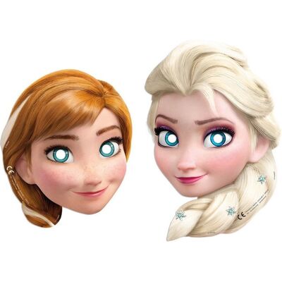 GoDan Papierové masky Ľadové kráľovstvo Anna a Elsa Frozen, 6 ks GoDan Papierové masky Ľadové kráľovstvo Anna a Elsa Frozen, 6 ks