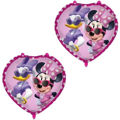 GODAN Balón fóliový srdce myška Minnie a Daisy, 46 cm, 2 ks GODAN Balón fóliový srdce myška Minnie a Daisy, 46 cm, 2 ks