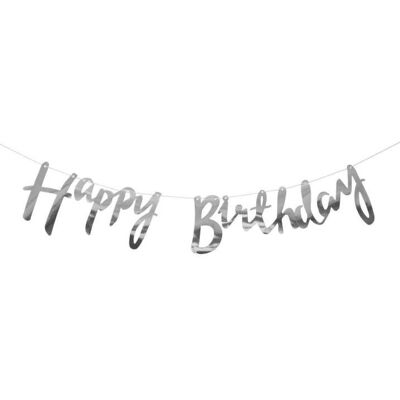 ARPEX Girlanda narodeniny – happy birthday – strieborná, 150 cm ARPEX Girlanda narodeniny – happy birthday – strieborná, 150 cm
