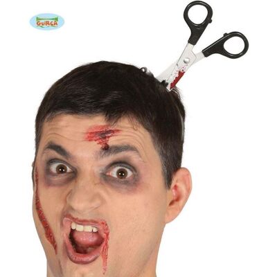 GUIRCA Nožnice v hlave, čelenka 11 cm – halloween GUIRCA Nožnice v hlave, čelenka 11 cm – halloween