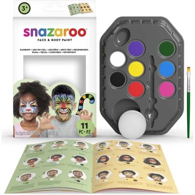 SNAZAROO Súprava na maľovanie na tvár Rainbow 11 dielov SNAZAROO Súprava na maľovanie na tvár Rainbow 11 dielov