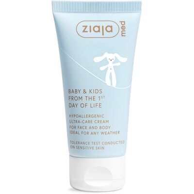 ZIAJA Med Baby & Kids Hypoalergénny ultraupokojujúci krém na tvár a ruky 50 ml ZIAJA Med Baby & Kids Hypoalergénny ultraupokojujúci krém na tvár a ruky 50 ml