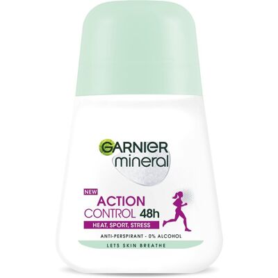 GARNIER Mineral Action Control Heat, Sport, Stress 48h Roll-On Antiperspirant 50 ml GARNIER Mineral Action Control Heat, Sport, Stress 48h Roll-On Antiperspirant 50 ml