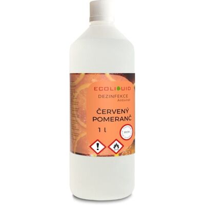Ecoliquid ANTIVIRAL dezinfekcia na ruky Červený pomaranč 1 l náhradná náplň Ecoliquid ANTIVIRAL dezinfekcia na ruky Červený pomaranč 1 l náhradná náplň