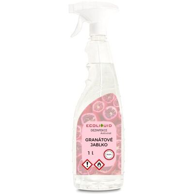Ecoliquid ANTIVIRAL dezinfekcia na ruky Granátové jablko 1 l sprej Ecoliquid ANTIVIRAL dezinfekcia na ruky Granátové jablko 1 l sprej