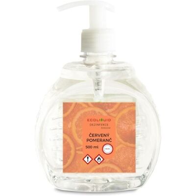Ecoliquid ANTIVIRAL dezinfekcia na ruky Červený pomaranč 500 ml pumpička Ecoliquid ANTIVIRAL dezinfekcia na ruky Červený pomaranč 500 ml pumpička