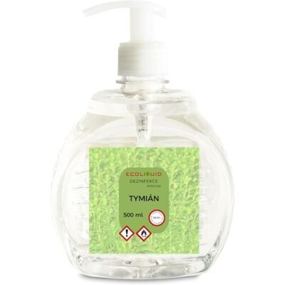 Ecoliquid ANTIVIRAL dezinfekcia na ruky Tymian 500 ml pumpička Ecoliquid ANTIVIRAL dezinfekcia na ruky Tymian 500 ml pumpička