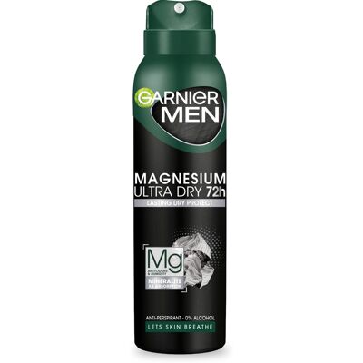 GARNIER Men Magnesium Ultra Dry 72H Sprej 150 ml GARNIER Men Magnesium Ultra Dry 72H Sprej 150 ml