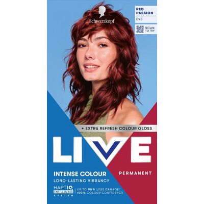 Schwarzkopf LIVE Intense Colour 043 Vášnivá červená 50 ml Schwarzkopf LIVE Intense Colour 043 Vášnivá červená 50 ml