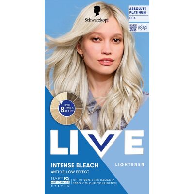 Schwarzkopf LIVE Intense Bleach 00A Absolútna platinová zosvetľovač 50 ml Schwarzkopf LIVE Intense Bleach 00A Absolútna platinová zosvetľovač 50 ml