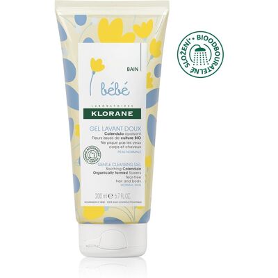 Klorane Bébé Jemný umývací gél na telo a vlasy 200 ml Klorane Bébé Jemný umývací gél na telo a vlasy 200 ml