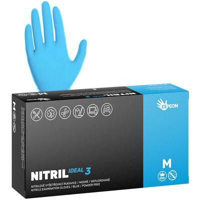 ESPEON Nitril Ideal3 modré veľ. M, 100 ks ESPEON Nitril Ideal3 modré veľ. M, 100 ks