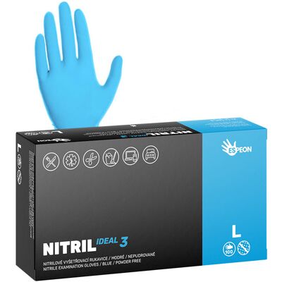 ESPEON Nitril Ideal3 modré veľ. L, 100 ks ESPEON Nitril Ideal3 modré veľ. L, 100 ks