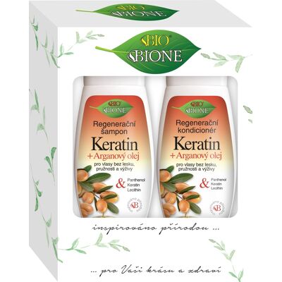 BIONE COSMETICS Darčeková súprava Keratín + Arganový olej 520 ml BIONE COSMETICS Darčeková súprava Keratín + Arganový olej 520 ml