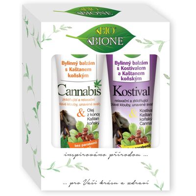 BIONE COSMETICS Darčeková súprava Cannabis a Kostihoj 600 ml BIONE COSMETICS Darčeková súprava Cannabis a Kostihoj 600 ml