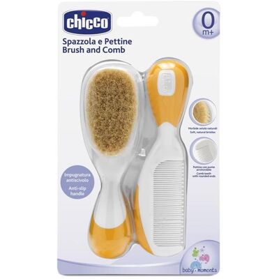 Chicco hrebeň a kefa – oranžová Chicco hrebeň a kefa – oranžová