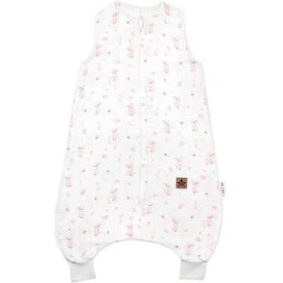 Baby Nellys Mušelínový spací vak s nohavičkami Goose Soft 70 cm, biely Baby Nellys Mušelínový spací vak s nohavičkami Goose Soft 70 cm, biely