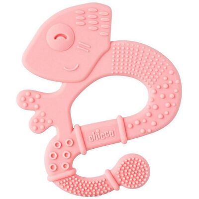 Chicco Hryzadlo silikónové Super Soft Chameleón ružový 2 m+ Chicco Hryzadlo silikónové Super Soft Chameleón ružový 2 m+