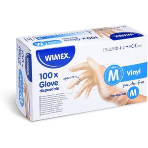 Wimex vinylové rukavice, nepudrované, transparentné `M` – 100 ks Wimex vinylové rukavice, nepudrované, transparentné `M` – 100 ks