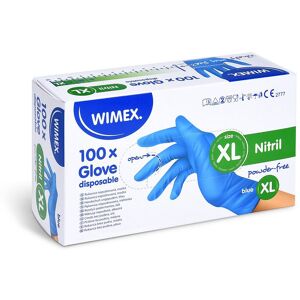 Wimex Rukavice nitrilové modré bezpúdrové `XL` - 100 ks Wimex Rukavice nitrilové modré bezpúdrové `XL` - 100 ks