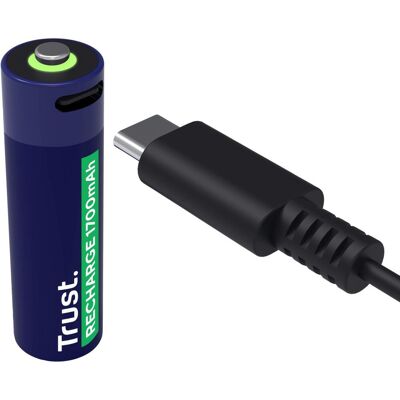 Trust USB-C Rechargeable Batteries 2P – AA Trust USB-C Rechargeable Batteries 2P – AA