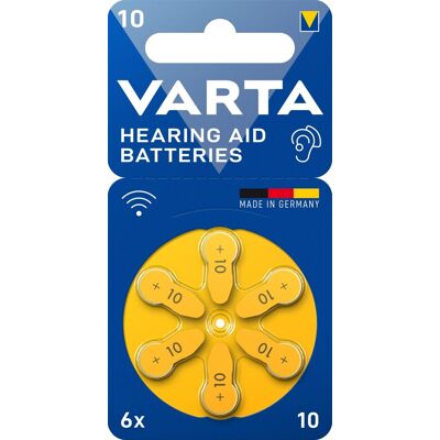 batérie do naslúchadiel VARTA Hearing Aid Battery 10 6 ks batérie do naslúchadiel VARTA Hearing Aid Battery 10 6 ks