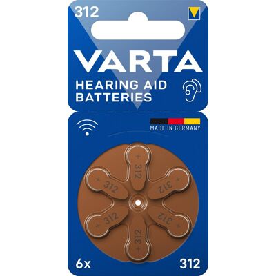 batérie do naslúchadiel VARTA Hearing Aid Battery 312 6 ks batérie do naslúchadiel VARTA Hearing Aid Battery 312 6 ks