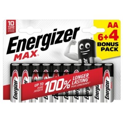 Energizer MAX AA 6+4 zadarmo Energizer MAX AA 6+4 zadarmo