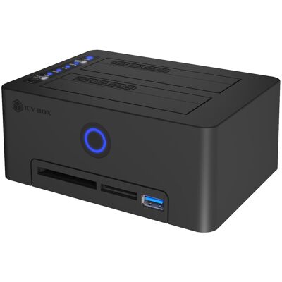 Icy Box IB-1233CL-CR na 2× 2,5"/3,5" disky s čítačkou kariet a USB hubom Icy Box IB-1233CL-CR na 2× 2,5"/3,5" disky s čítačkou kariet a USB hubom