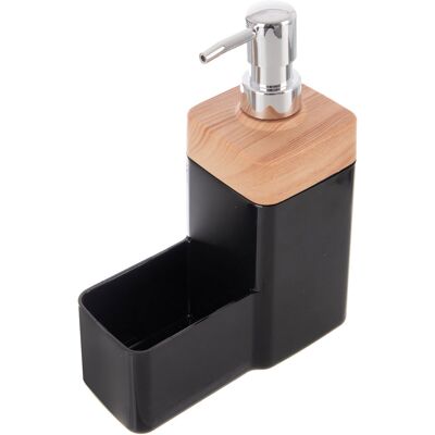 Orion BLACK Wooden Dávkovač saponátu s organizérom 0,38 l čierny UH Orion BLACK Wooden Dávkovač saponátu s organizérom 0,38 l čierny UH