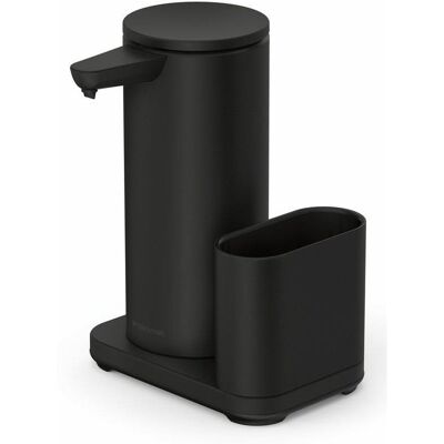 Simplehuman bezdotykový dávkovač mydla – 414 ml, + držiak na špongiu, matná čierna oceľ Simplehuman bezdotykový dávkovač mydla – 414 ml, + držiak na špongiu, matná čierna oceľ