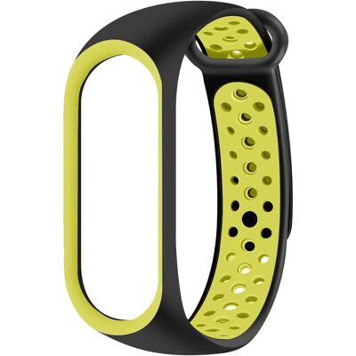 Eternico Sporty na Xiaomi Mi band 5/6/7 solid black and yellow Eternico Sporty na Xiaomi Mi band 5/6/7 solid black and yellow