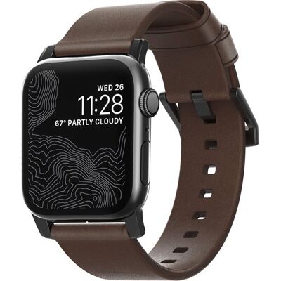 Nomad Leather Strap Brown, black - AW 42/44/45/Ultra 49mm Nomad Leather Strap Brown, black - AW 42/44/45/Ultra 49mm