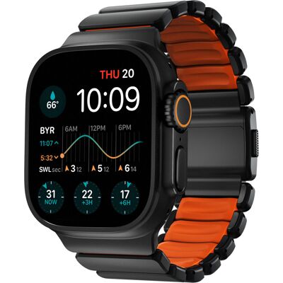 Nomad Stratos Band AW 45/46/49 mm Black Titanium Ultra Orange FKM Nomad Stratos Band AW 45/46/49 mm Black Titanium Ultra Orange FKM