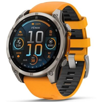 Garmin Fenix 8 47 mm AMOLED Sapphire Titanium Orange/Graphite Garmin Fenix 8 47 mm AMOLED Sapphire Titanium Orange/Graphite