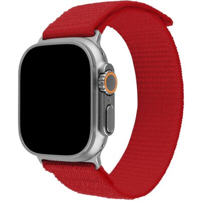FIXED Nylon Sporty Strap na Apple Watch Ultra 49 mm červený FIXED Nylon Sporty Strap na Apple Watch Ultra 49 mm červený