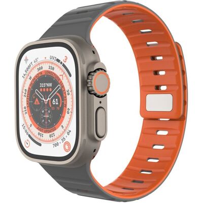 FIXED Silicone Magnetic Strap na Apple Watch 44/45/46/49 mm svetlosivý FIXED Silicone Magnetic Strap na Apple Watch 44/45/46/49 mm svetlosivý