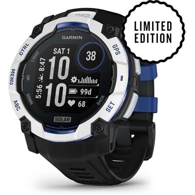 Garmin Instinct 3 50 mm Solar Whitestone/Bolt Blue band Garmin Instinct 3 50 mm Solar Whitestone/Bolt Blue band
