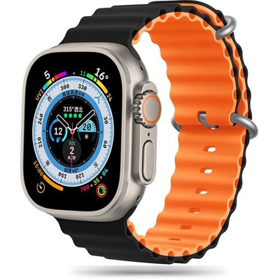 Tech-Protect Iconband Pro na Apple Watch 42/44/45/49 mm, black/orange Tech-Protect Iconband Pro na Apple Watch 42/44/45/49 mm, black/orange