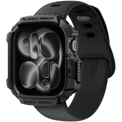 Spigen Rugged Armor 2 Matte Apple Watch 11 46 mm Black Spigen Rugged Armor 2 Matte Apple Watch 11 46 mm Black