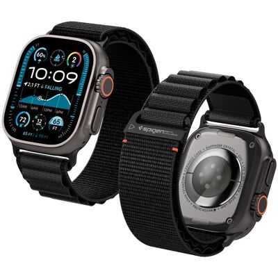 Spigen Fabric Band (hook) Apple Watch 49 mm/46 mm/45 mm/44 mm Black Spigen Fabric Band (hook) Apple Watch 49 mm/46 mm/45 mm/44 mm Black