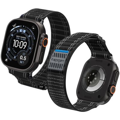 Spigen Fabric Band Hook a Loop Apple Watch 49 mm/46 mm/45 mm/44 mm Black Spigen Fabric Band Hook a Loop Apple Watch 49 mm/46 mm/45 mm/44 mm Black