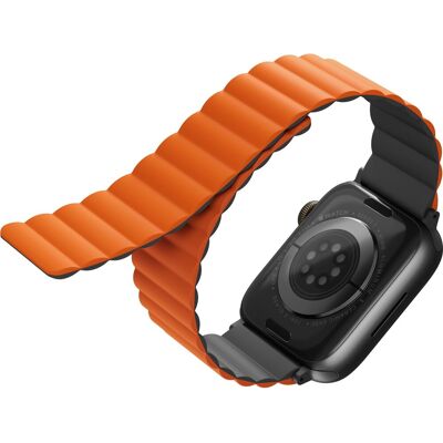Uniq Revix Reversible Magnetic remienok pre Apple Watch 42/44/45/Ultra 49mm sivý/oranžový Uniq Revix Reversible Magnetic remienok pre Apple Watch 42/44/45/Ultra 49mm sivý/oranžový