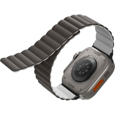 UNIQ Revix Reversible Magnetic remienok na Apple Watch 42/44/45/Ultra 49 mm sivý/biely UNIQ Revix Reversible Magnetic remienok na Apple Watch 42/44/45/Ultra 49 mm sivý/biely