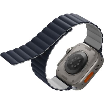 UNIQ Revix Reversible Magnetic remienok pre Apple Watch 42/44/45/Ultra 49 mm modrý/sivý UNIQ Revix Reversible Magnetic remienok pre Apple Watch 42/44/45/Ultra 49 mm modrý/sivý